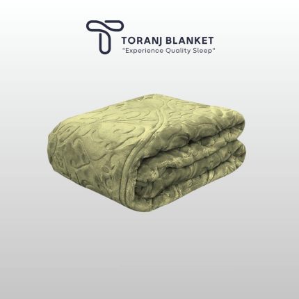 گلبافت گل برجسته یکنفره سبز زیتونی – کد 60028