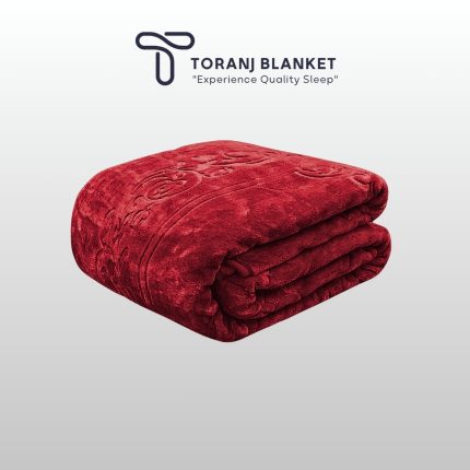 گلبافت گل برجسته دونفره زرشکی – کد 60023