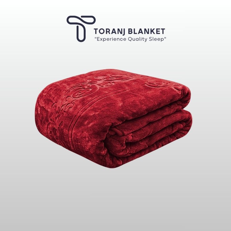 گلبافت گل برجسته دونفره زرشکی – کد 60023