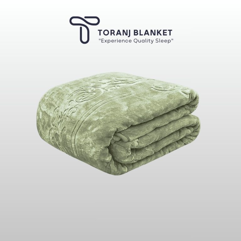 گلبافت گل برجسته دونفره سبز زیتونی – کد 60028