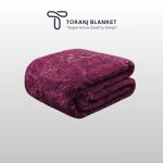 گلبافت گل برجسته دونفره بنفش بادمجانی – کد 60091