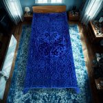 گلبافت یکنفره سرمه ای