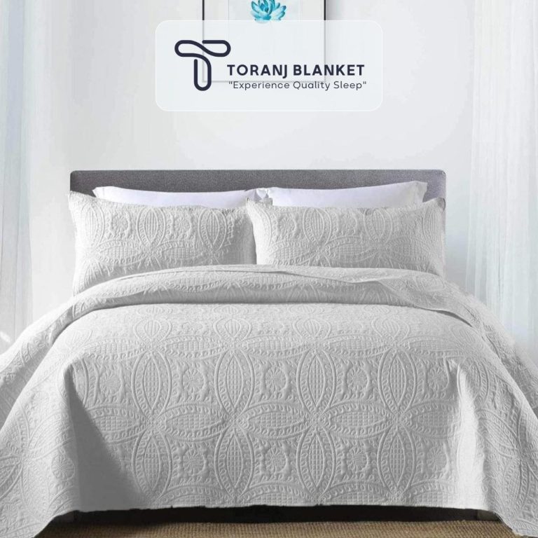 روتختی دونفره پنبه دوزی کتان تک رنگ طوسی - کد 05