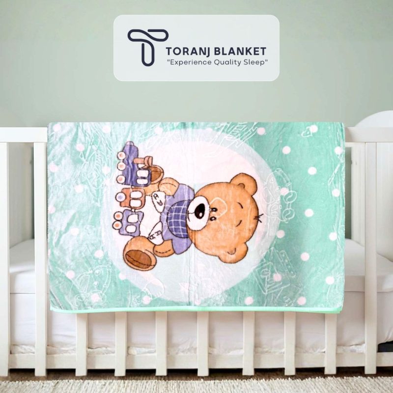 پتو کودک Sun High طرح خرس سبز – کد 351