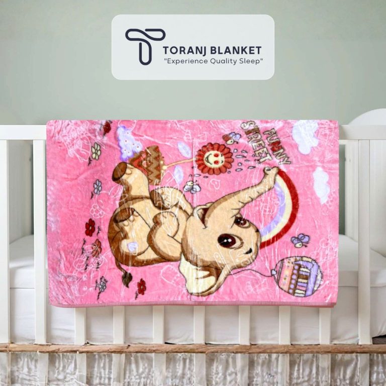 پتو کودک Sun High طرح فیل صورتی – کد 361